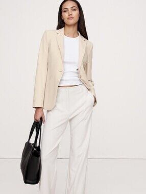 Banana Republic Slim Refined Blazer - Cream